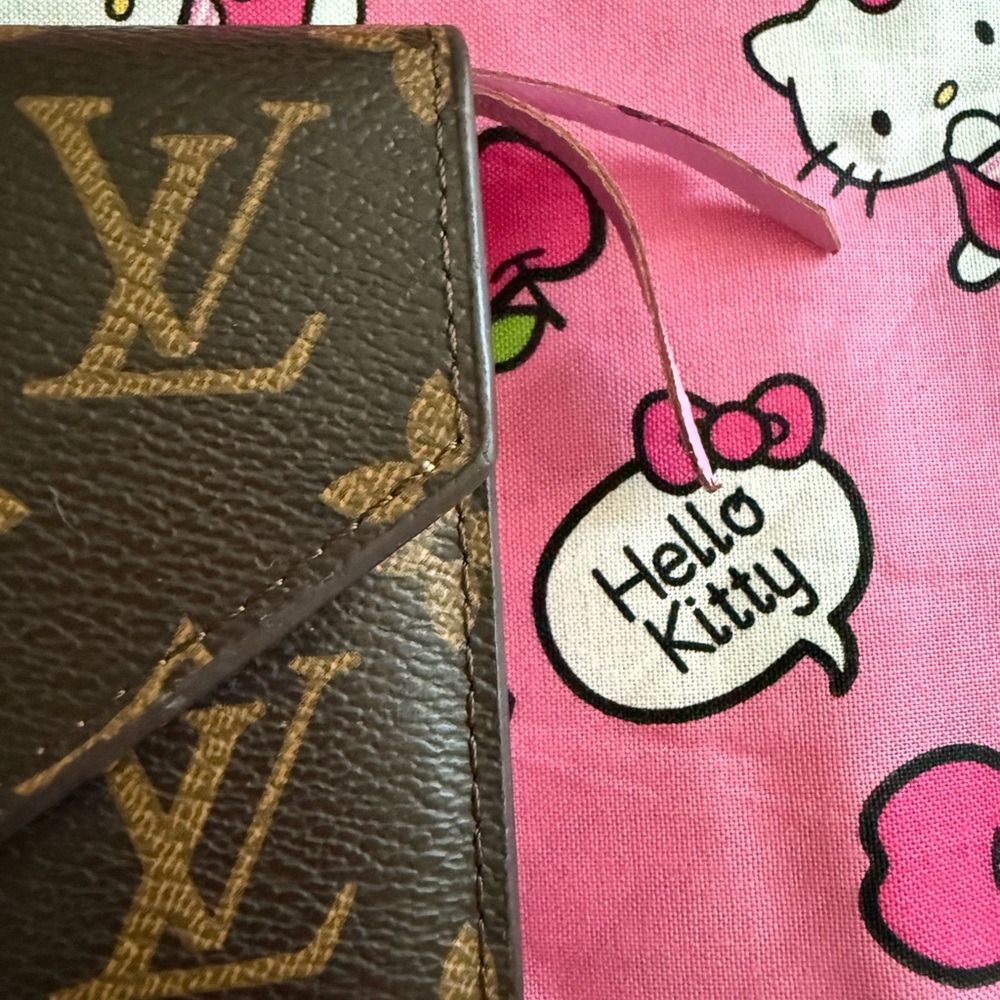 Louis Vuitton Brown and Pink Monogram Envelope Wallet - Picture 4 of 8